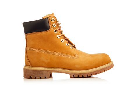 yellow boot isolated on white