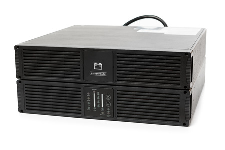 uninterruptible power supply (ups) with reserve battery, isolated on white