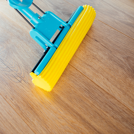 floor cleaning with a mopの写真素材