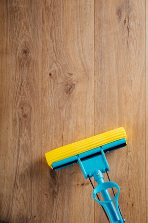 floor cleaning with a mopの写真素材