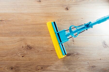 floor cleaning with a mopの写真素材