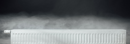 heating radiator with warm steamの写真素材