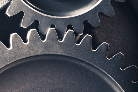 industrial gear wheels, close-up viewの写真素材