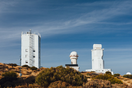 Teide Observatory astronomical telescopes in Tenerife, Canary Islands, Spain
