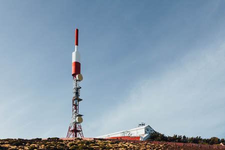 Teide Observatory telecommunications tower in Tenerife, Canary Islands, Spainの写真素材