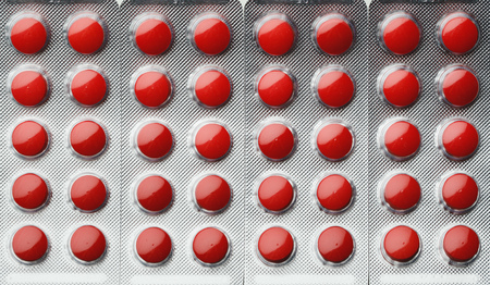 red pills blister pack