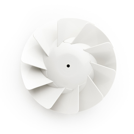 duct fan propeller on whiteの写真素材