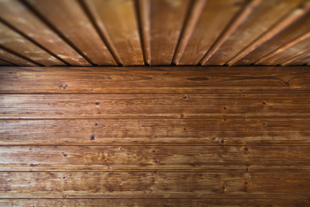aged wooden background in saunaの写真素材