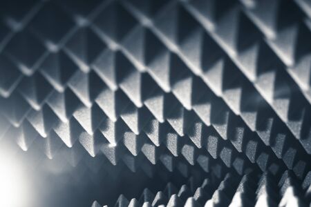 acoustic foam pyramid abstract background with glow light