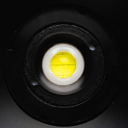 high power led diode of pocket flashlight, close-up view