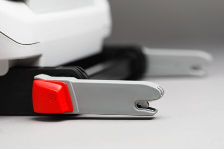 safety lock of child car seat, close-up view