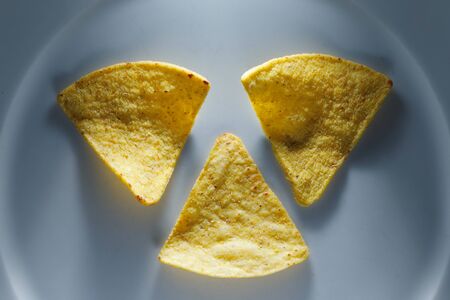 mexican nachos tortilla chips, close-up viewの写真素材