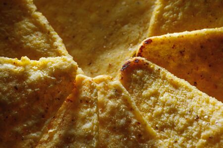 mexican nachos tortilla chips, close-up viewの写真素材