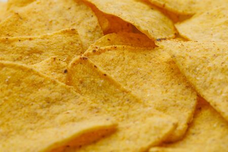 mexican nachos tortilla chips, close-up viewの写真素材