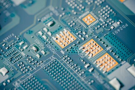 printed circuit board (pcb), macro viewの写真素材