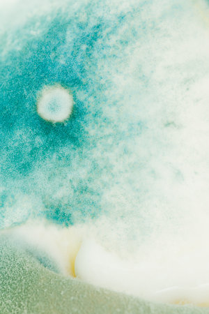 blue mold background, macro view