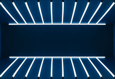 fluorescent tube lamp lights abstract background with copy-space