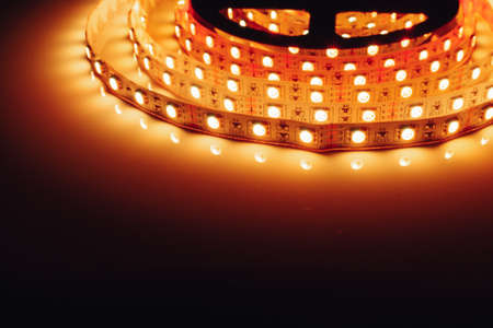 led strip orange light roll