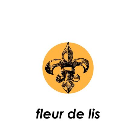 Vector illustration of a fleur de lisのイラスト素材
