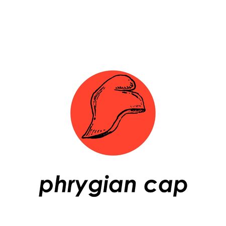 Vector illustration of a phrygian capのイラスト素材
