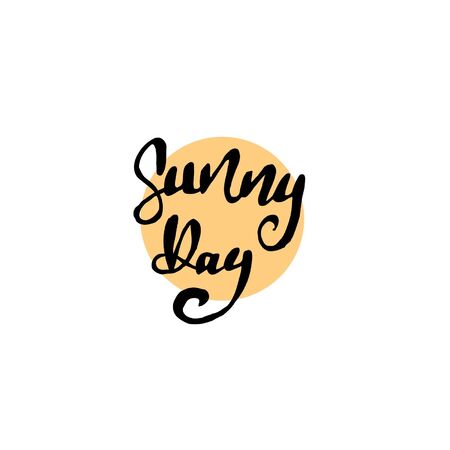 Vector illustration of the words Sunny Dayのイラスト素材