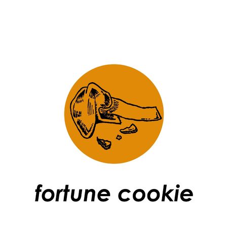 Vector illustration of a fortune cookieのイラスト素材