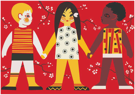 kids of paceのイラスト素材