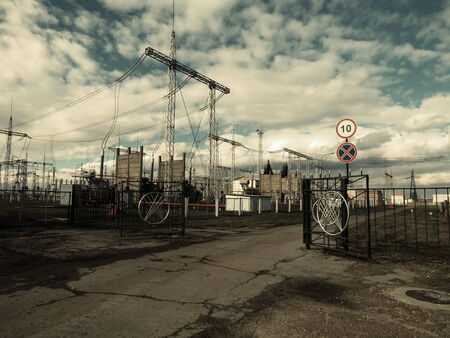         Elektropodstanciya supplies electricity remote regions siberia in winter and summer         ...