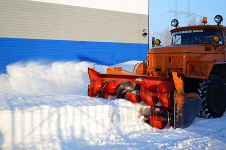 At the end of the winter special technology works at town object
