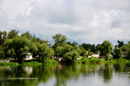 Multiple russian villages are located in steppe Altaya around the world の写真素材