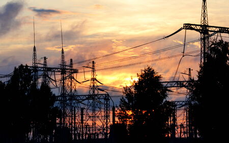 Electric substations play greater role in lifes mankindの写真素材