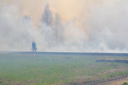 Natural fires in wood most often appear due to personの写真素材