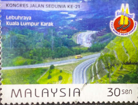 MYGIG123RF - World Road Congress. Malaysia stamp.の写真素材