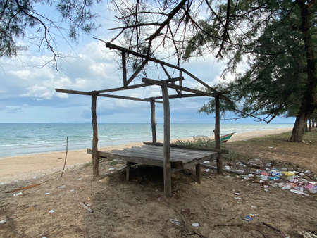 View of fishing village at Benting Lintang, hidden beautiful village near the beach.の写真素材