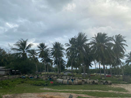 View of fishing village at Benting Lintang, hidden beautiful village near the beach.