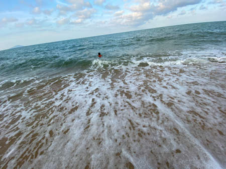 scenery view of the Batu Rakit beach, hidden beauty.の写真素材