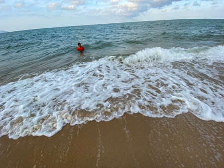 scenery view of the Batu Rakit beach, hidden beauty.の写真素材