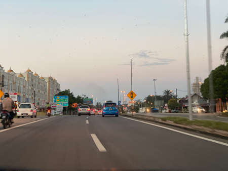 Sunrise view on the road to Kuala Berang.