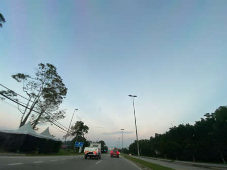Sunrise view on the road to Kuala Berang.
