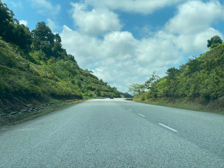 scenery view on the road to Cameron Highland from Gua Musang.の写真素材