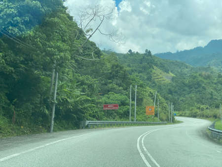 Scenery view on the road to Cameron Highland from Gua Musang.の写真素材
