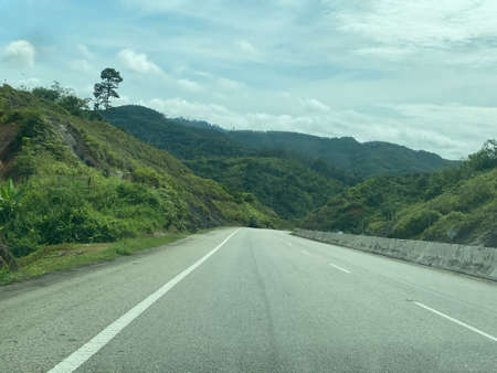 Scenery view on the road, on the way back from Cameron Highland to Gua Musang town.の写真素材