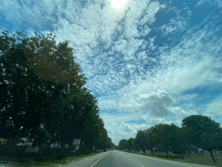Scenery view on the road in Kuala Besut.の写真素材