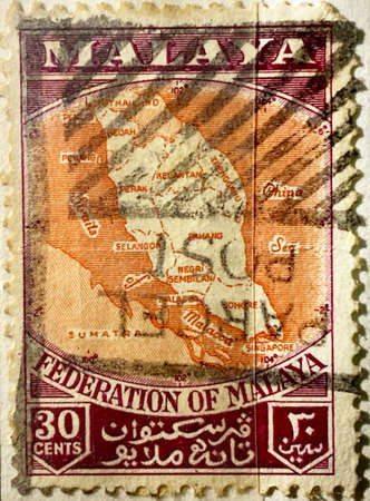 Federation of Malaya stamp collection. Malaysia stamp.