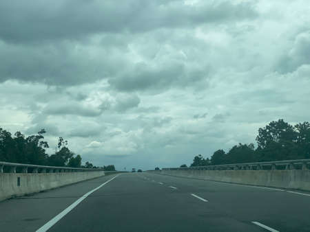Scenery view on the road Kota Bahru - Kuala Krai highway.の写真素材