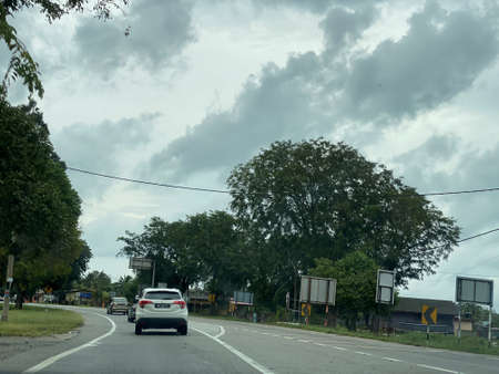 View on the road from Kampung Raja, Terengganu to Pasir Puteh,Kelantan.