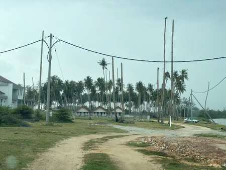 Scenery view on the road in beach area Mangkuk, Caluk.