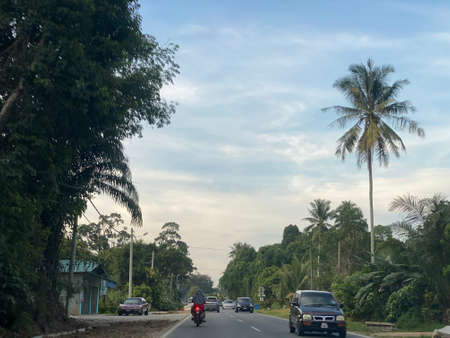 View on the road to Jerteh.の写真素材