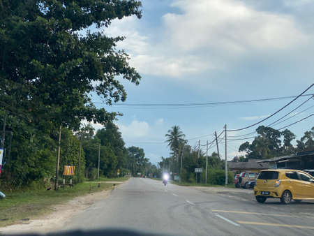View on the road to La Hot Spring.の写真素材