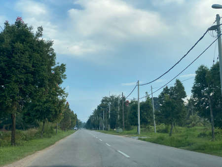 View on the road to La Hot Spring.の写真素材